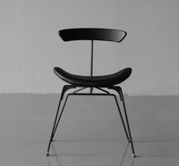 industrial style dining chair designer light luxury retro loft wrought iron chair ant chair simple solid wood chair