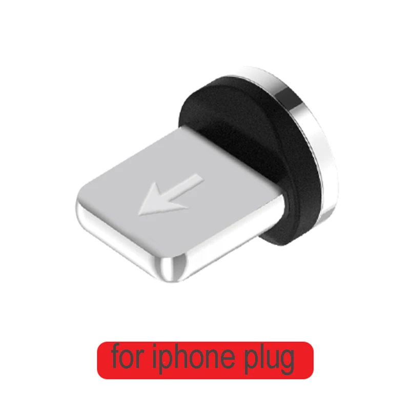 only for iphone plug 1 м/2 м Магнитный кабель с нейлоновой оплеткой светодиодный usb-кабель с круглой головкой для зарядки смартфонов iphone 5 6 7 samsung S8 S9 huawei Xiaomi - Тип штекера: only for iphone plug