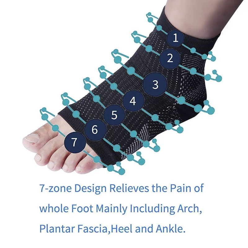 2 x Wear Foot Pro Relieves Plantar Fasciitis Heel Pain Compression Sleeve Socks Christmas Gift fashion new comfortable socks | Женская