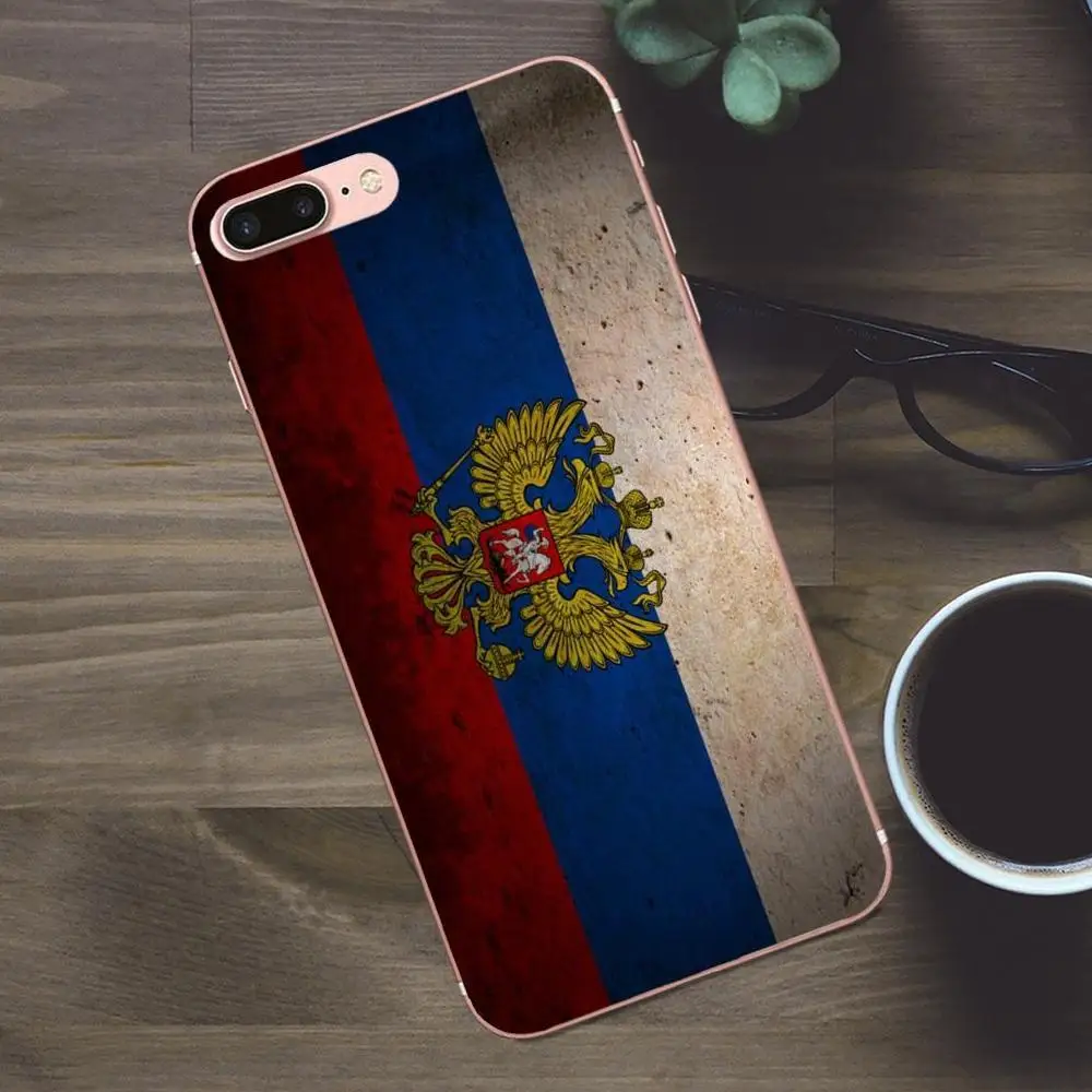 Флаг Российской Федерации для Huawei G8 Honor 5C 5X 6 6X 7 8 9 Y5II Mate P7 P8 P9 P10 P20 Lite Plus 2017 мягкий