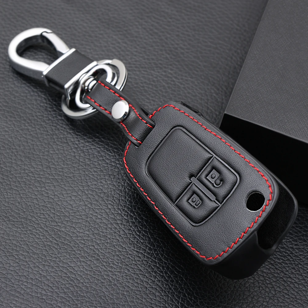 Автомобильный Брелок дистанционного управления с ключом кожаный чехол 2