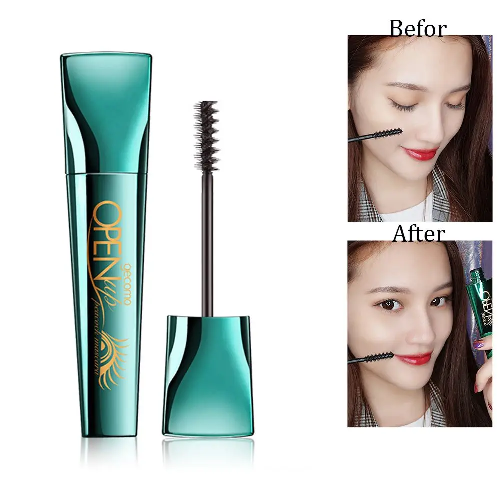 Новинка тушь для ресниц 4D из шелкового волокна Водостойкая Павлин 360 градусов