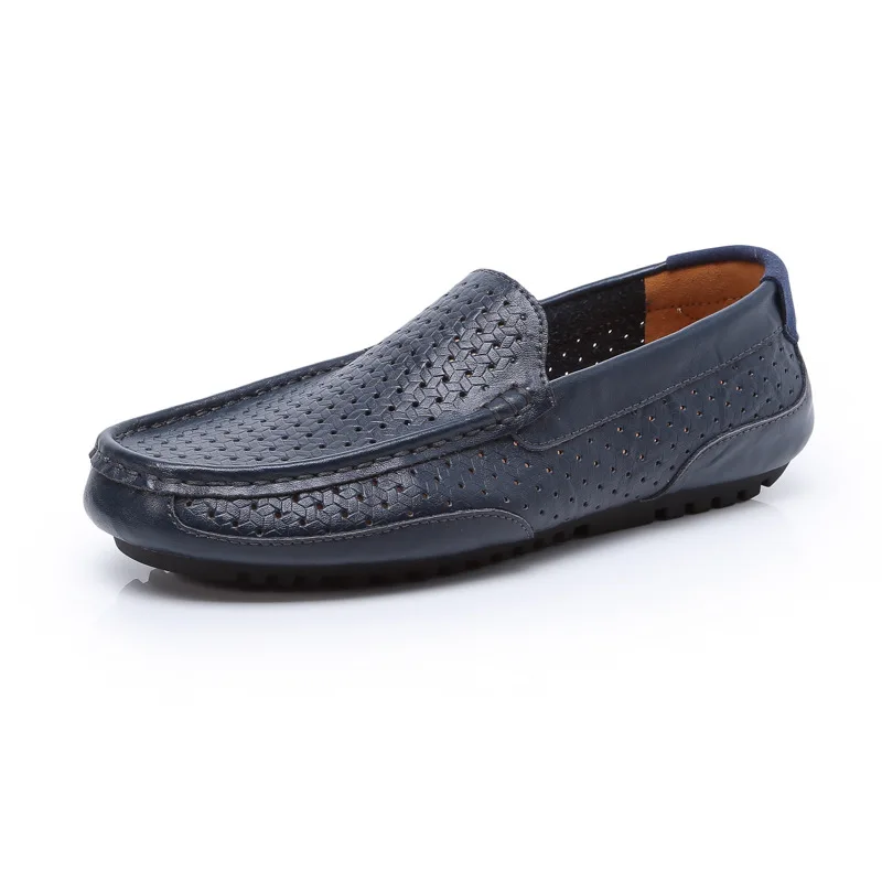 Туфли мужские из натуральной кожи роскошные Брендовые повседневные Мокасины для