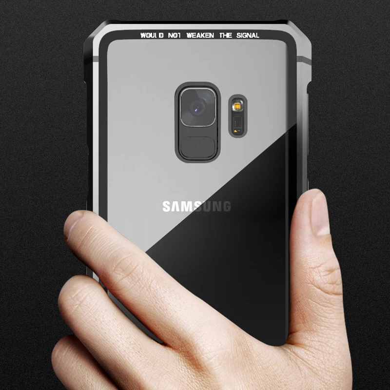 Чехол Note 9 ударопрочный жесткий Гибридный чехол из закаленного стекла для Samsung