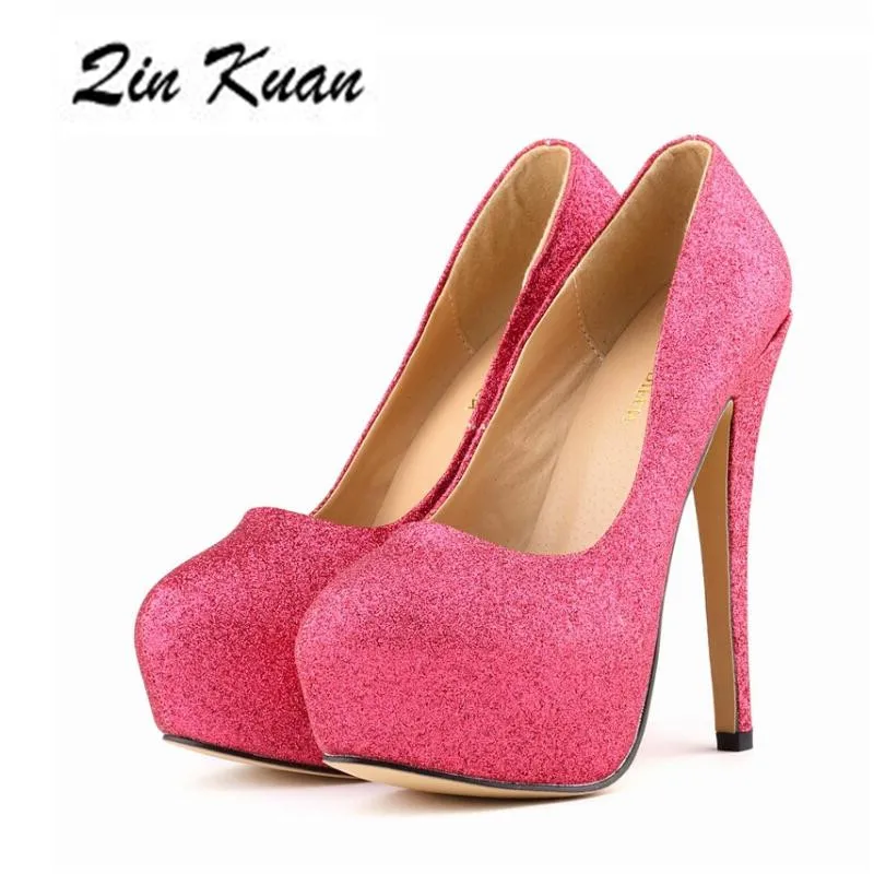 Горячие Продажи Плюс Размер Женщин Мода Круглый Toe Партия Высокий Каблук обувь