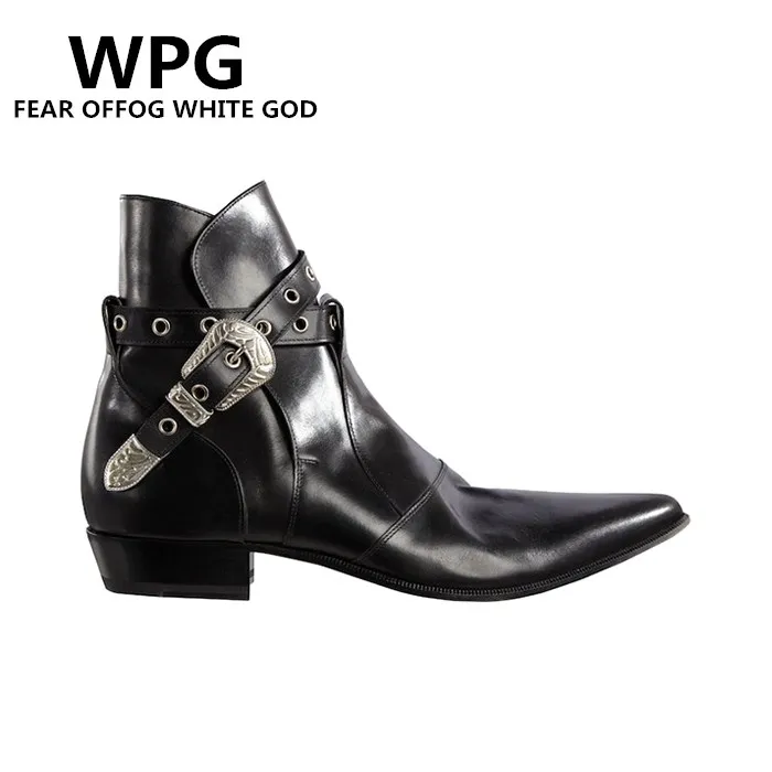 Высококачественные дизайнерские черные мужские ботинки WPG в новом стиле