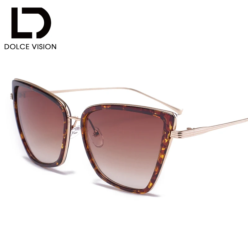 Женские солнцезащитные очки dolce&ampvision кошачий глаз с покрытием Модные оттенки