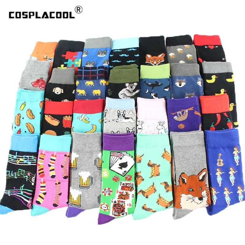 [COSPLACOOL] Носки с рисунком животных еда Экипировка картина Чили бургеров собак