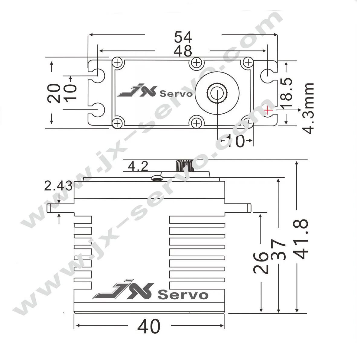 JX HV7146MG/46 кг мощный бесщеточный сервопривод с металлической шестерней для рычага