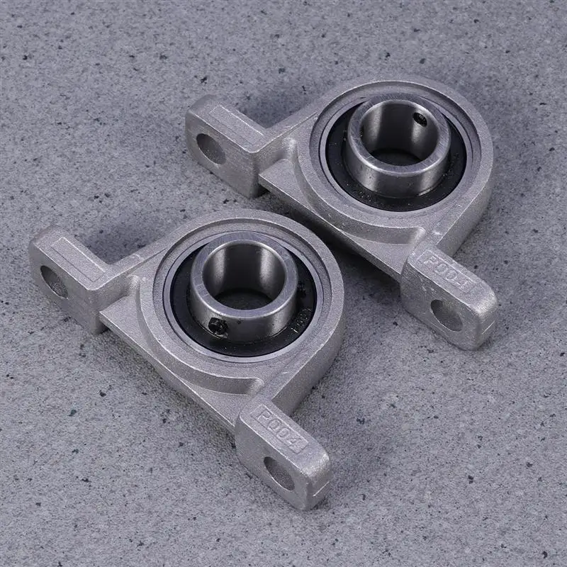 Vertical Seat Belt Bearing Pillow Block Flange 20mm Inner Diameter KP004 Zinc Alloy (Silver) | Bicycle Bearings
