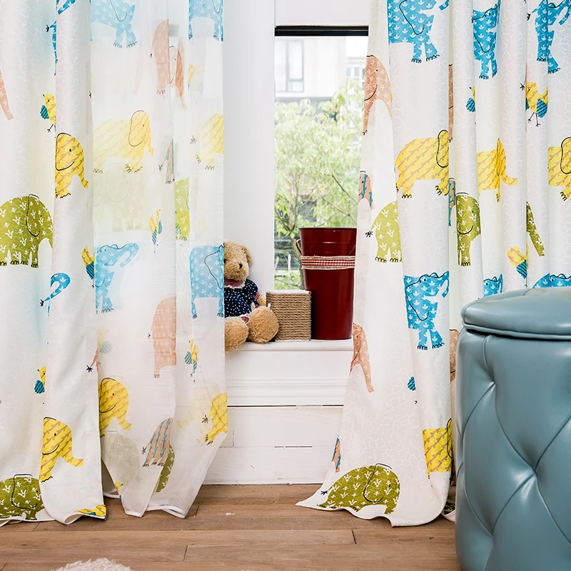 2018 г. Cortinas Dormitorio для мальчиков и девочек детская комната Спальня сидя Шторы