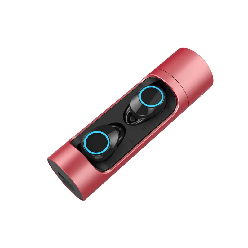 X8 Mini TWS беспроводной Bluetooth 5,0 наушники с сенсорным управлением глубокий бас Спортивная гарнитура с микрофоном IPX7 водонепроницаемые наушники - Цвет: red