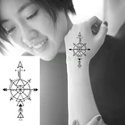 Водонепроницаемые Временные татуировки, наклейки, компас, поддельные тату, флэш-тату, тату, рука, задняя нога, Тато для девочек, женщин, мужчин и детей