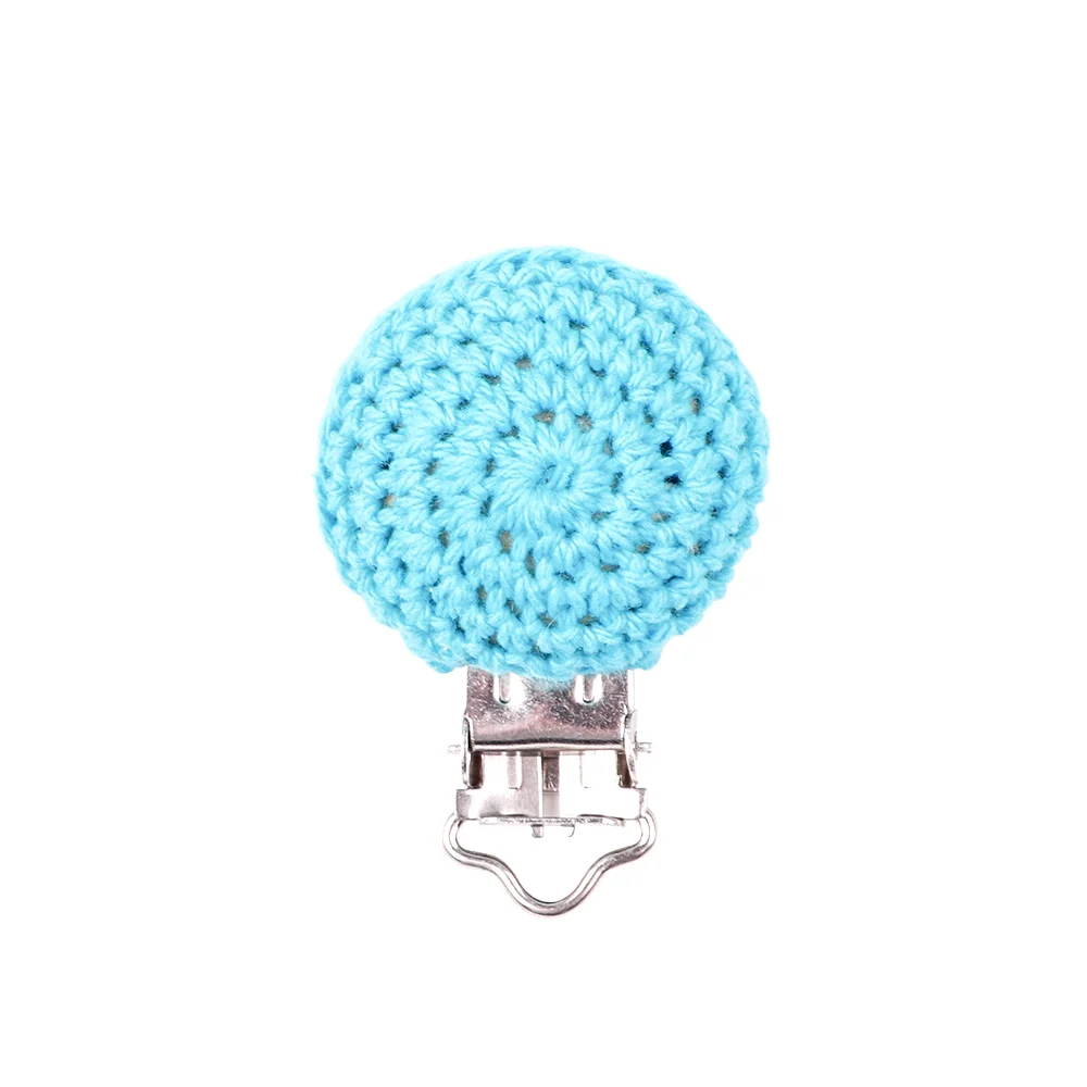 MJ006-18 TYRY.HU 1pc fox Pacifier Chain Clip Wooden crochet clip Food Grade Safety Silicone Clip Baby Teether Teething Bead Baby Products - Color: MJ006-18