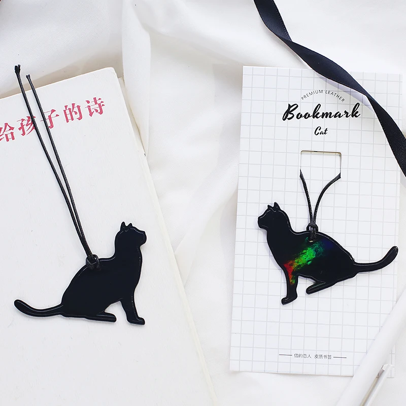 1 шт. Закладка мультяшный лазер кошка Закладка Книга маркеры Kawaii котята металлическая Закладка Книга школьные канцелярские принадлежности