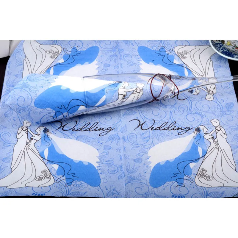 20 винтажных салфеток для стола бумажные салфетки розовый синий носовой платок