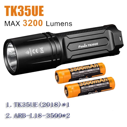Fenix TK35UE ручной фонарик TK35 UE CREE XHP70 светодиодный 3200 люмен алюминиевый