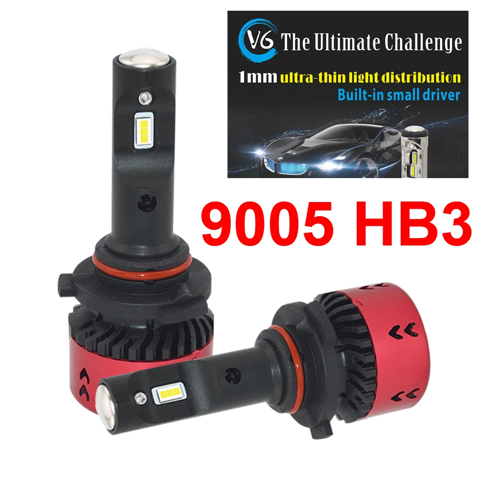 1 комплект 9005 HB3 70 Вт 9600LM V6 светодиодный налобный фонарь все в одном мм ультра