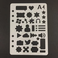 message box computer symbols graphics stencil for scrapbooking card and craft projects a5 loose leaf 6 holes fit to binder
