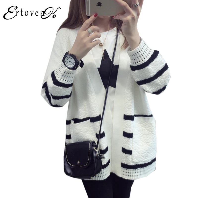 Шить вязаный свитер верхняя одежда Женская Осенняя Новинка 2017 года Куртки и