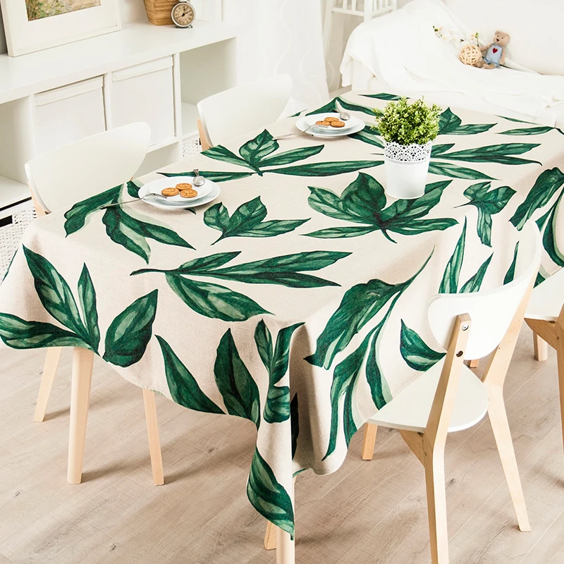 

Rural Tablecloth TV Tablecloth Refrigerator Wedding Cover Home Decorative American style Plant leaves 6394 Linen Table decor
