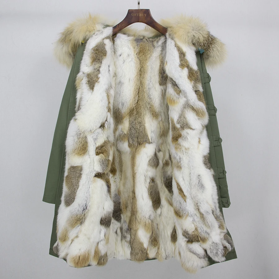 rabbit fur liner 0 Повседневные парки больших размеров длинная парка зимняя куртка Верхняя одежда женское пальто из натурального меха Красного лисьего меха Толстая теплая уличная одежда - Цвет: rabbit fur liner 0