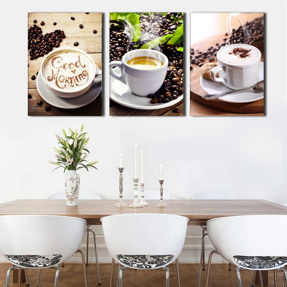 HD печати 3 шт. Кофе холст картины Современный Home Decor Wall Art Аватар для гостиной Декор