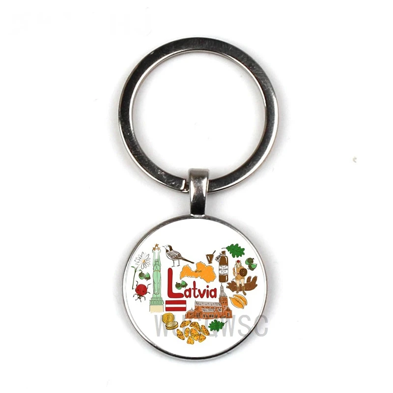 2019 новый национальный стильный брелок Латвийский Импрессионистский стеклянный