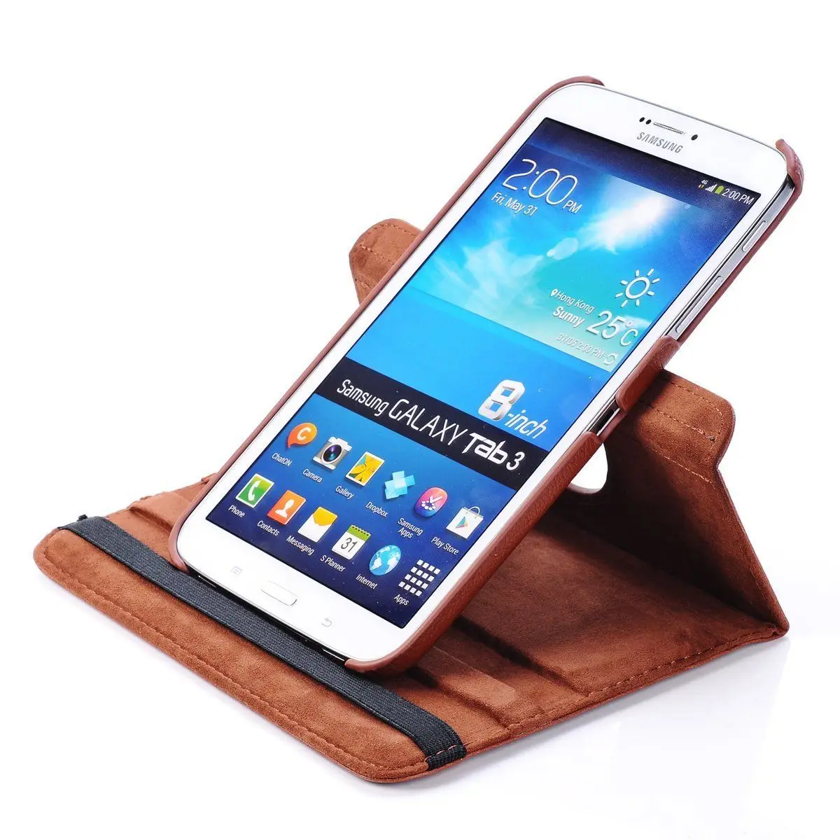Вращающийся на 360 градусов чехол из искусственной кожи для Samsung Galaxy Tab 3 8 0 смарт с