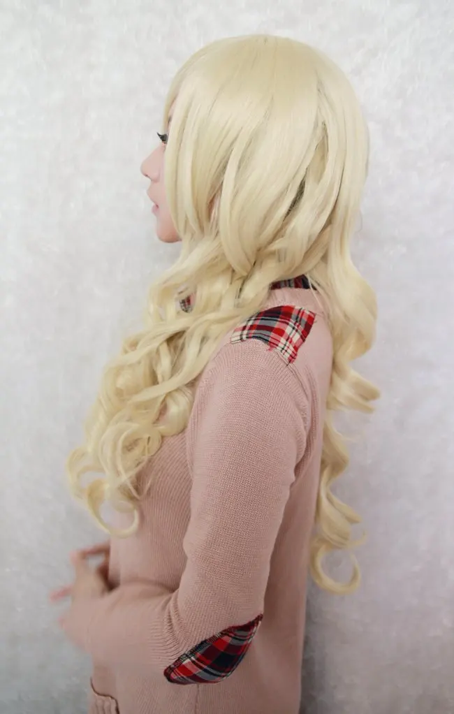 MCOSER самый популярный 80 см длинный Touhou проект Kirisame Marisa светло золотой косплей