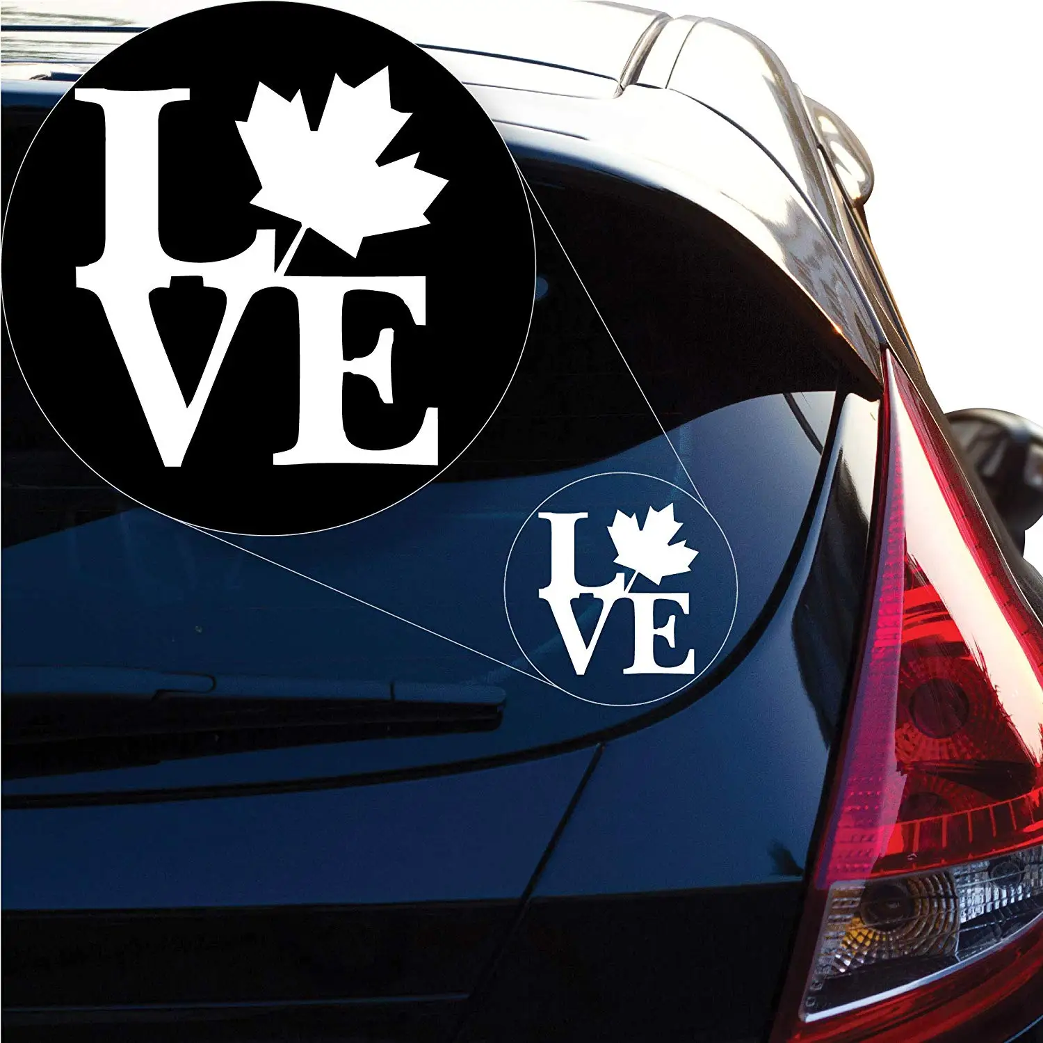 

Yoonek Graphics Love Canada Decal Sticker for Car Window, Laptop and More. # 1209 (4" x 3.7", White)