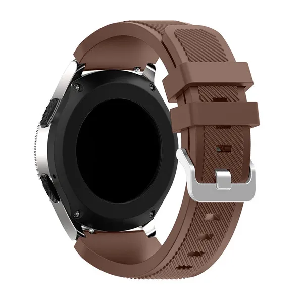 Коричневый Спортивный силиконовый ремешок для samsung Galaxy Watch, ремешок 46 мм, сменный браслет на запястье, ремешки для samsung gear S3, Классический/Frontier Band - Цвет ремешка: Коричневый