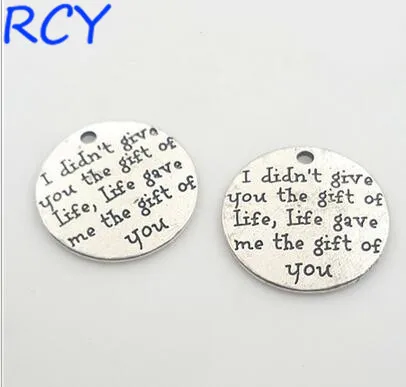 Высшее качество 5 шт./лот 25 мм Печатная буква Я не дал вам подарок жизни мне от вас