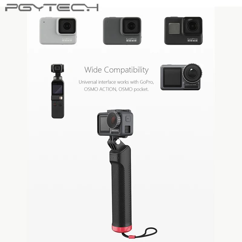 PGYTECH DJI OSMO экшн/Карманная селфи палка ручки для Go pro Hero 7 6 5/Insta360 one x/Xiao yi аксессуары