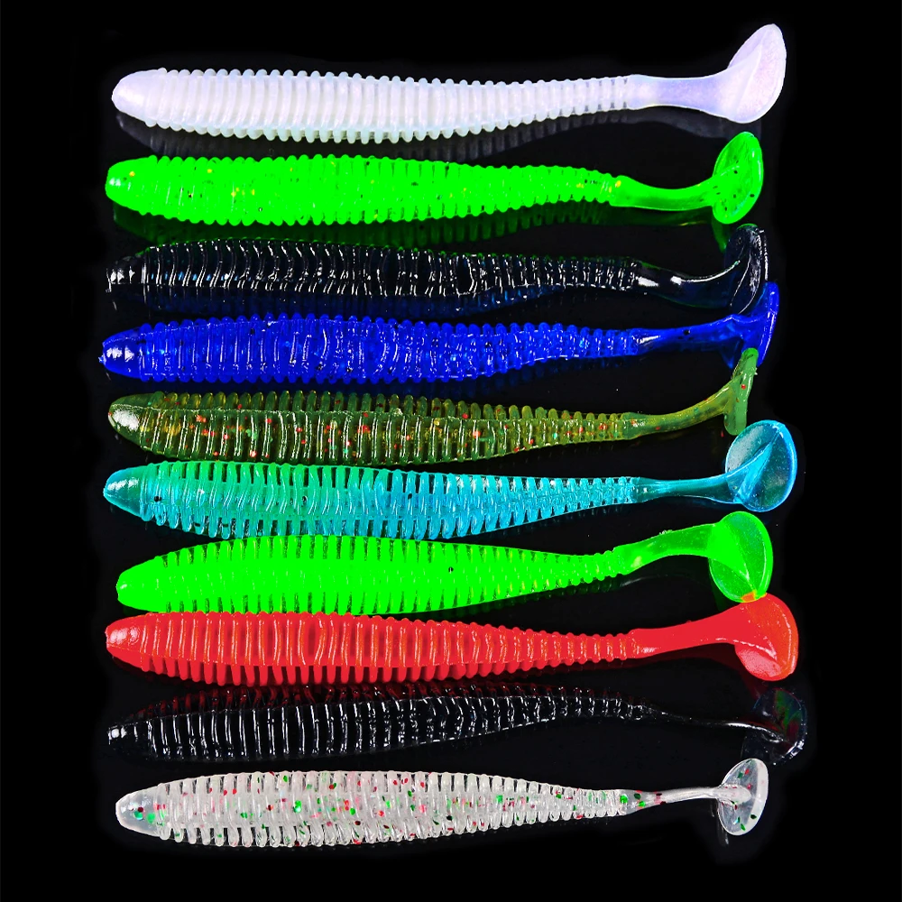 10 шт. 2,4 г/8,5 см искусственная мягкая блесна, Япония Shad Swimbaits Jig Head Fly Fishing силиконовая резиновая рыбка