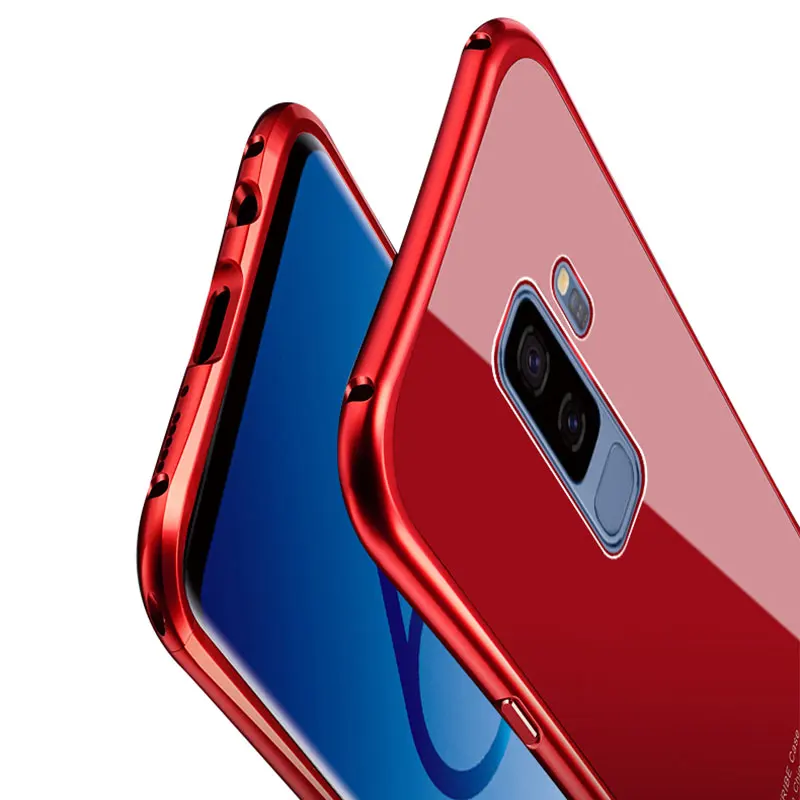 Чехол Portefeuille для Galaxy S9 Алюминиевый металлический противоударный чехол-бампер