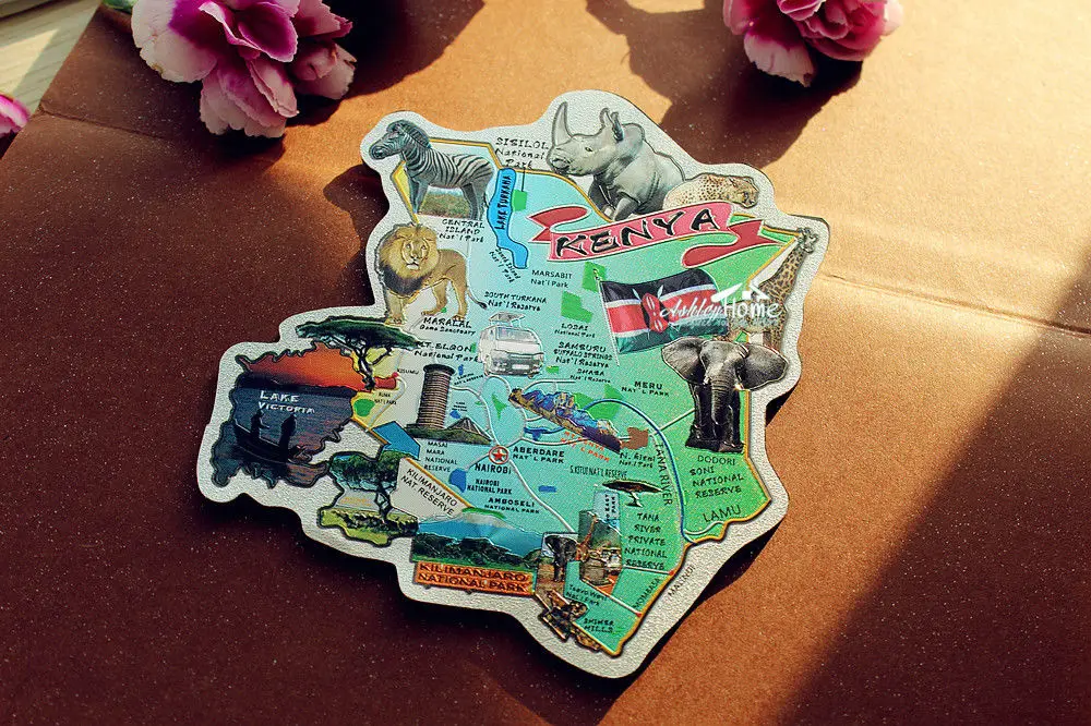 Кения туристических путешествий Сувенирный магнит на холодильник|souvenir fridge