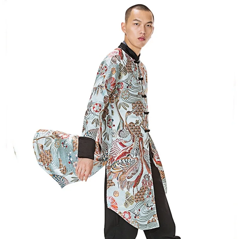 Традиционная китайская одежда для мужчин мужское пальто верхняя Восточный