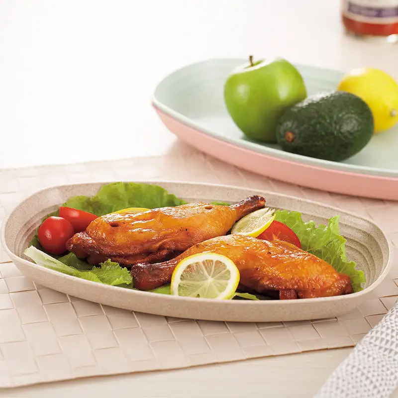 Высокое качество пшеничной соломы блюдо тарелка салат закуски фрукты десертная