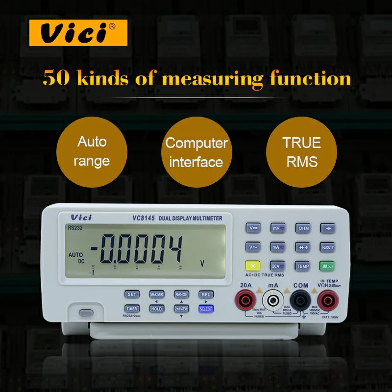 Цифровой мультиметр Vici VC8145 DHL/EMS корабль 1 PC DMM Температура метр тестер шт