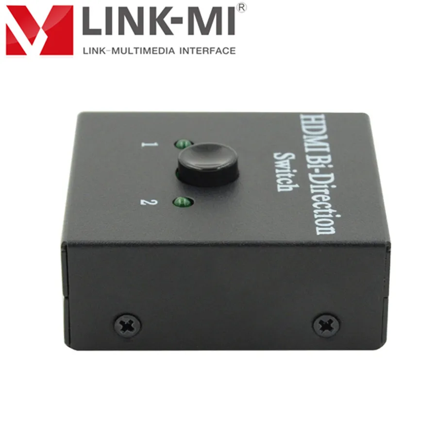 Link-MI LM-SW121 4K 3D 1x2 HDMI Splitter Switch HD Video 2x1 Switcher 2-Port Bi-Directional for HD TV On.