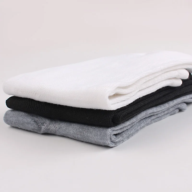 5 пар однотонных мужских носков из смеси хлопка и полиэстера эластичные дышащие