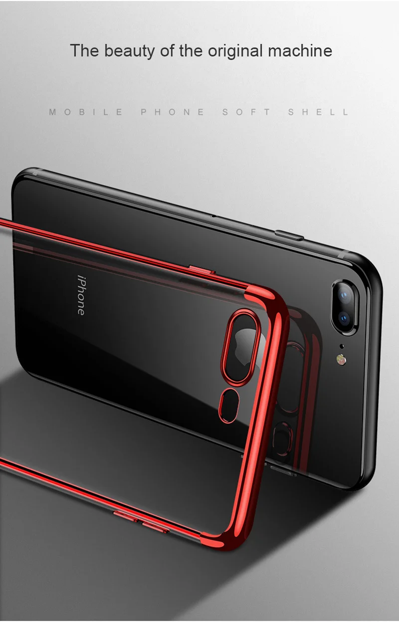 Силиконовый прозрачный мягкий чехол для телефона iPhone 11 Pro X 10 XS Max XR iPhone 6S 6 s 6Plus iPhone 7 8 7Plus 8Plus бампер чехол