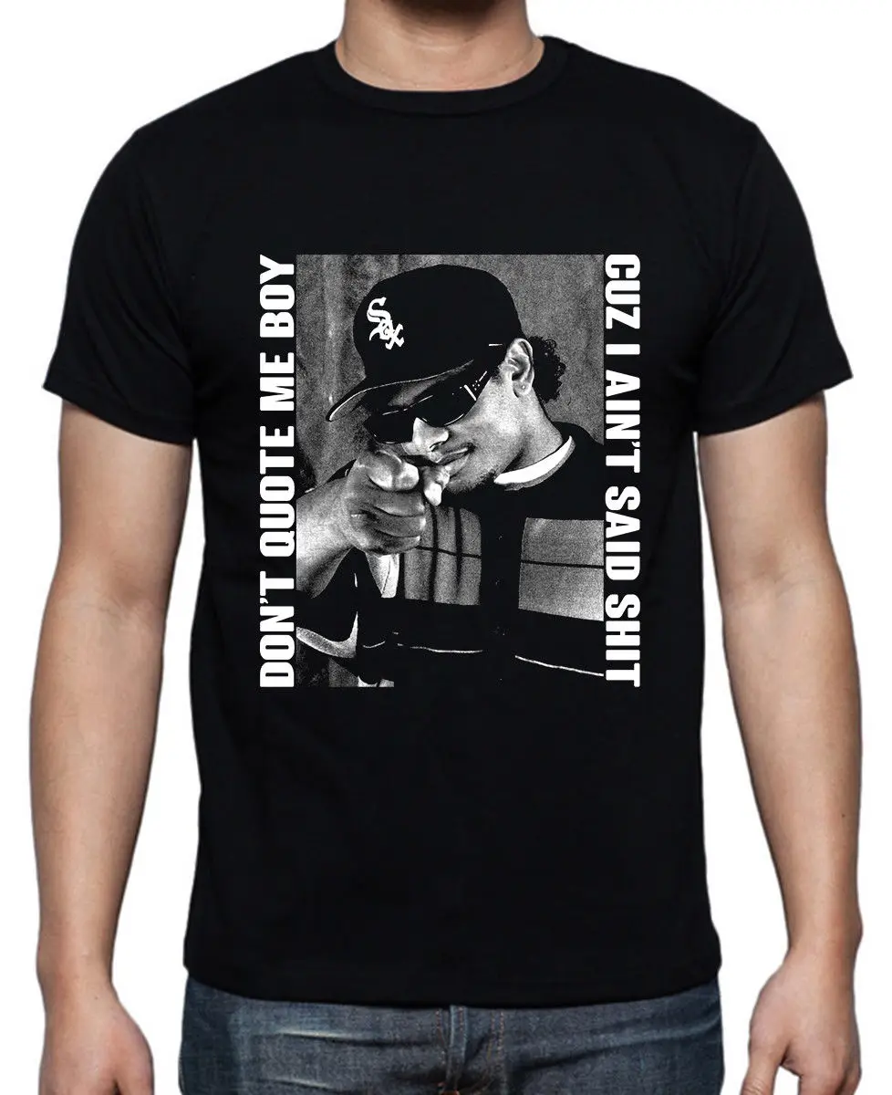 Eazy E Don't Quote Me Boy черная футболка из джерси с безжалостными пластинами размеры от M