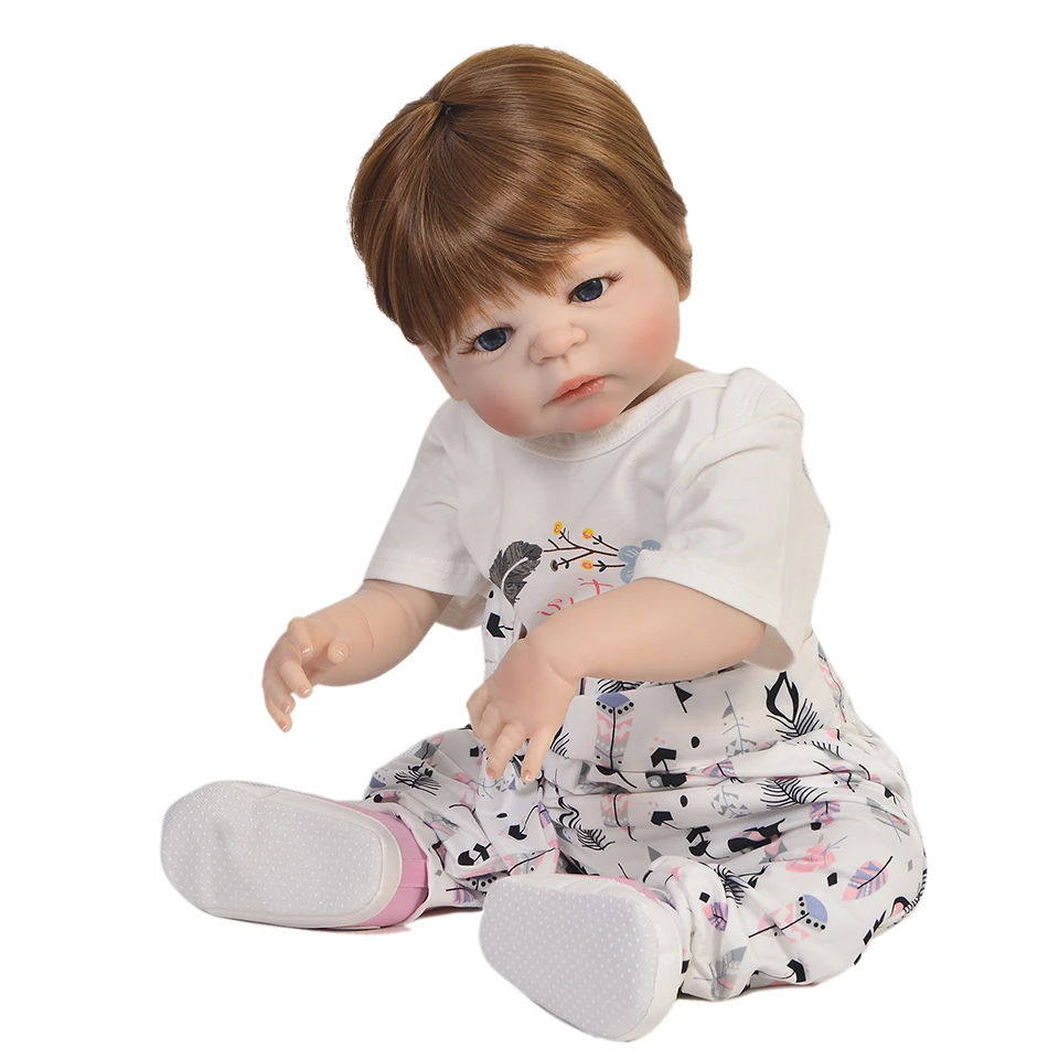 Кукла Bebe reborn 55 см силиконовая кукла baby girl игрушки для детей подарок пупи enfant