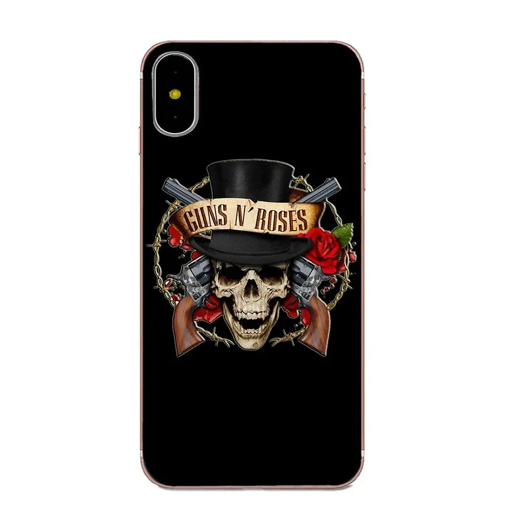 ТПУ чехлы для телефонов пистолеты N Roses хорошее время Apple iPhone 4 4S 5 5C 5S SE 6 6S 7 8 Plus X XS Max