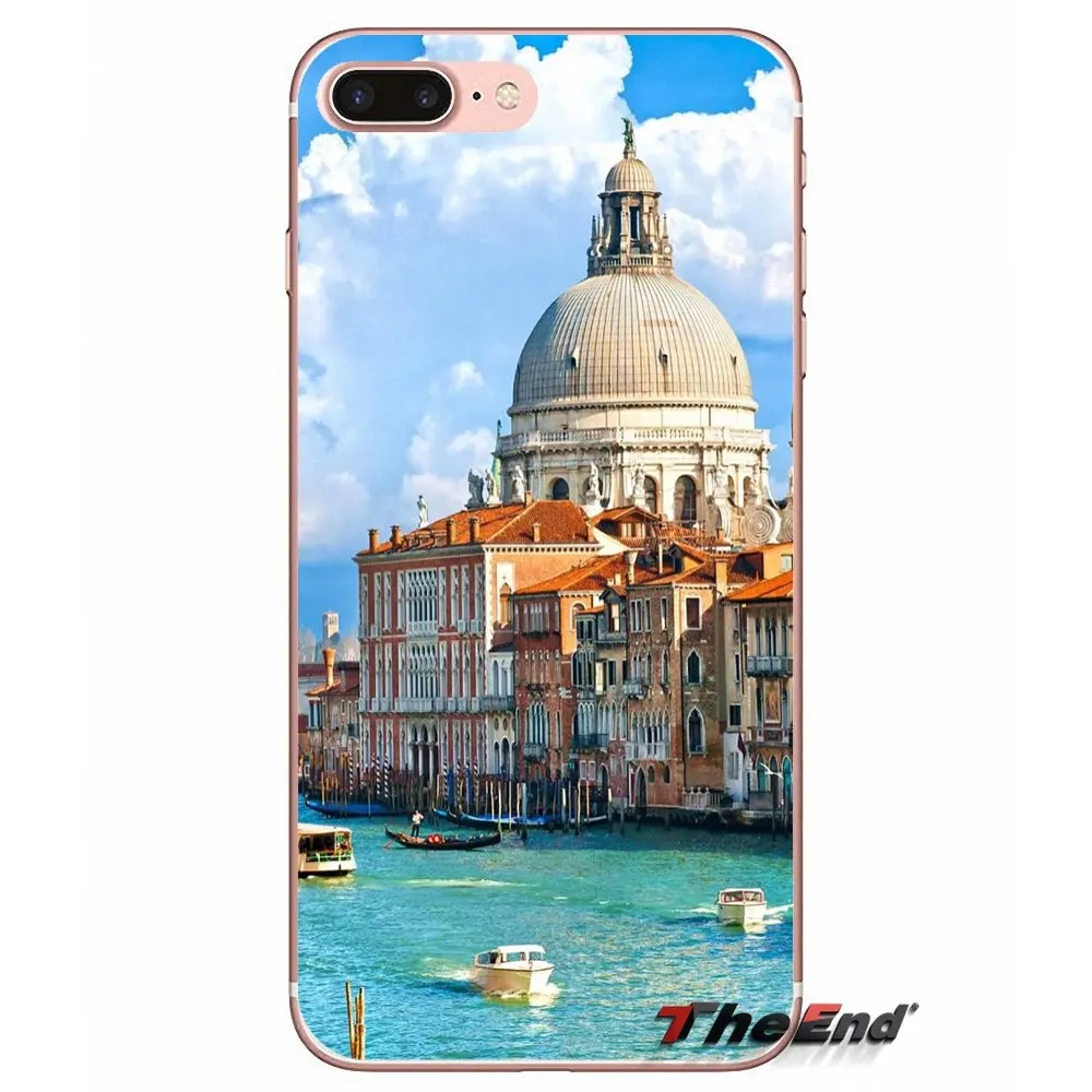 Водный город Венеция Италия закат мягкий чехол для iPhone X 4 4S 5 5S 5C SE 6 6S 7 8 Plus Samsung Galaxy