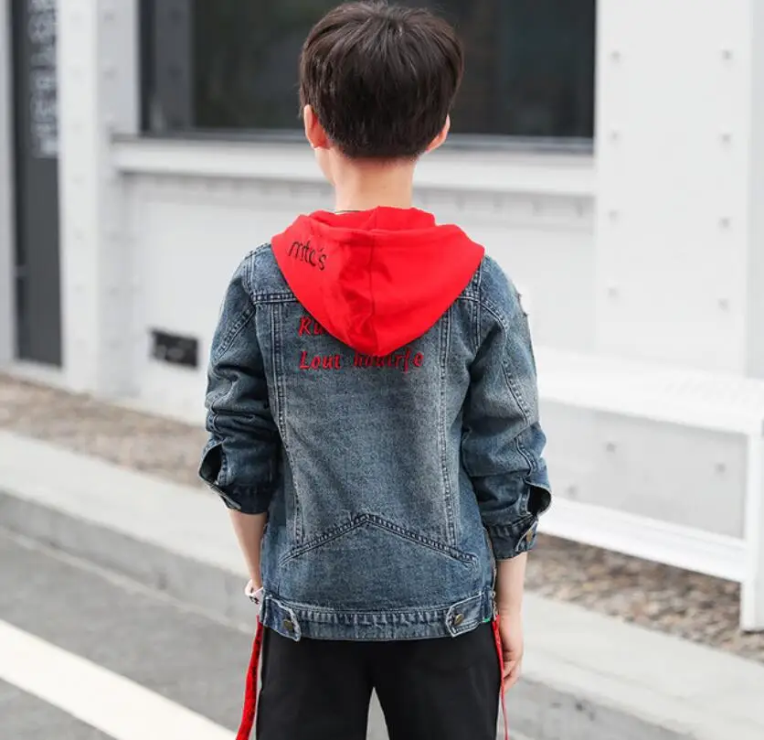 Boy Jacket coats for Kids Jeans Outerwear children Denim clothing boy hooded jackets spring autumn Boys Clothes 2-7 Years |