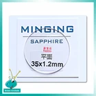 Оптовая продажа 2 шт.лот 1,2 мм толщиной 35 мм 35,5 мм 36 мм 36,5 мм плоское сапфировое стекло для часов, 1,2 мм часы сапфировое стекло