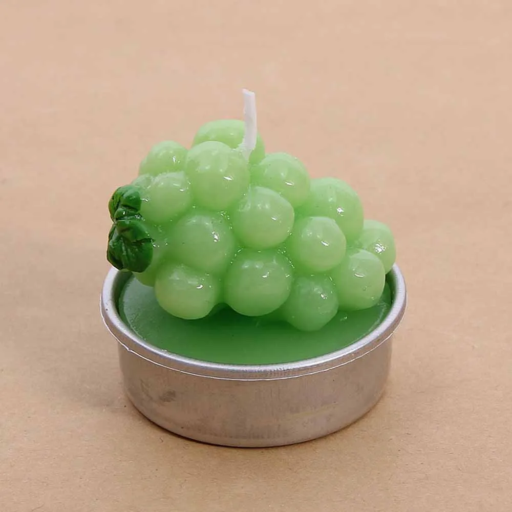 Green grapes Искусственные мини-свечи в форме кактуса и винограда, ароматические Зеленые растения, свечи для украшения дня рождения, свадьбы, вечеринки - Цвет: Green grapes
